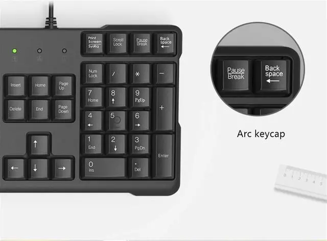 Alt view image 6 of 7 - Keyboard Wired Game Keyboard USB Waterproof Notebook Desktop Computer Game Business Office