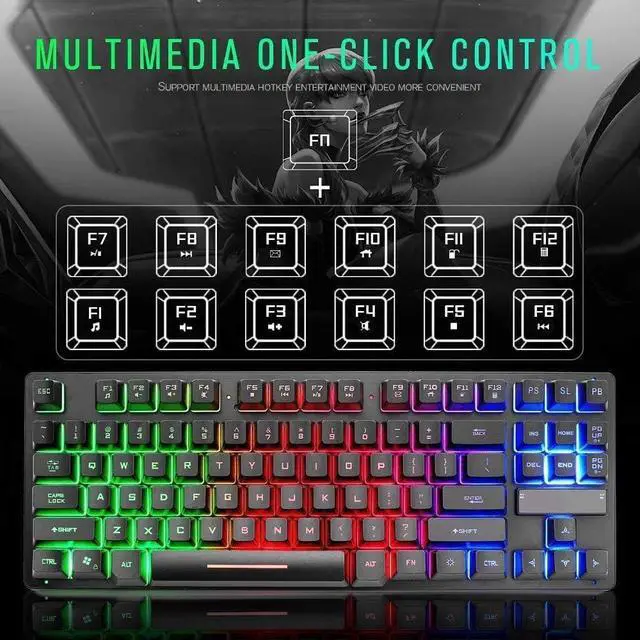 Alt view image 5 of 7 - Computer Keyboard,Keyboard for Windows/PC/Laptop/Desktop, Mechanical Gaming Keyboard USB Wired for PC Game
