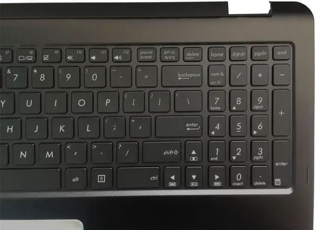 Alt view image 2 of 6 - Black Backlit Laptop Keyboard with Palmrest Upper Cover Compatible with Q553 Q553U Q553UB Model 90NB0AZ1-R31US0 0KN0-SR3US13