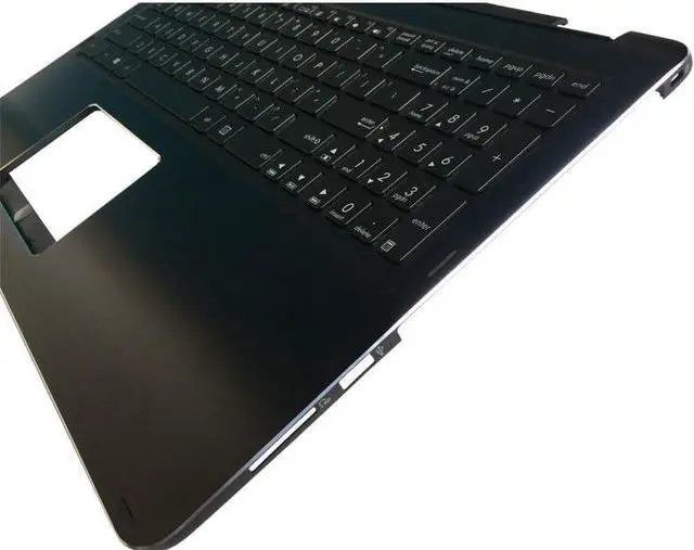 Alt view image 5 of 6 - Black Backlit Laptop Keyboard with Palmrest Upper Cover Compatible with Q553 Q553U Q553UB Model 90NB0AZ1-R31US0 0KN0-SR3US13