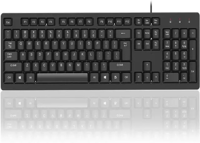 Alt view image 2 of 7 - Keyboard Wired Single Button USB Notebook Desktop Computer Business Office Portable Universal Keyboard