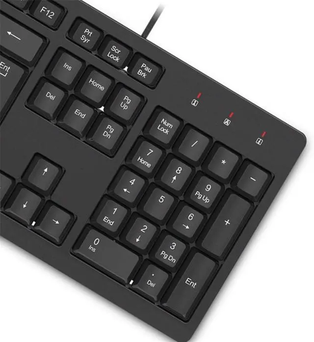 Alt view image 7 of 7 - Keyboard Wired Single Button USB Notebook Desktop Computer Business Office Portable Universal Keyboard