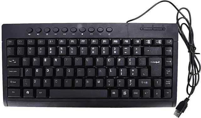 Main image of zhanghong Black Ultra-Thin Quiet Small Size 85 Keys Multimedia USB Keyboard for Laptop Pc