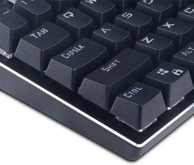 Alt view image 2 of 6 - QIYUDS Keyboard, RGB LED Backlit Keyboard, 81 Key USB Wired RGB Backlit Blue Switch Mechanical Gaming PC Game Keyboard (Color : White)