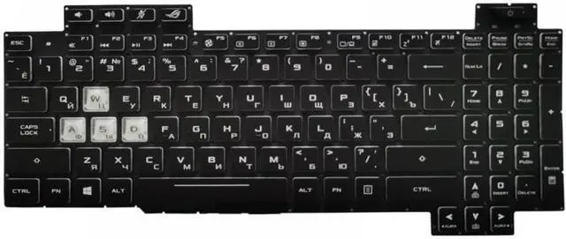 Alt view image 3 of 6 - Laptop Russian Keyboard Compatible with Strix Scar II GL704 GL704GM GL704GM-DH74 GL704GV GL704GV-DS74 GL704GW GL704GW-PS74 Compatible Replacement