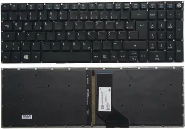 Alt view image 3 of 3 - Laptop Keyboard Compatible with Aspire V3-574 V3-574G V3-574T V3-574TG V3-575 V3-575G V3-575T V3-575TG US UK Spanish Latin German Layout(UK with Backlit)