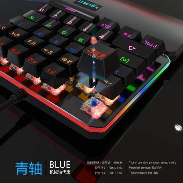 Alt view image 7 of 7 - Keyboards One Handed Mechanical Gaming Keyboard and Programmable Mouse Combo USB Wired Gaming Keypad and LED Backlit Mouse for LOL/PUBG/Wow/Dota/OW