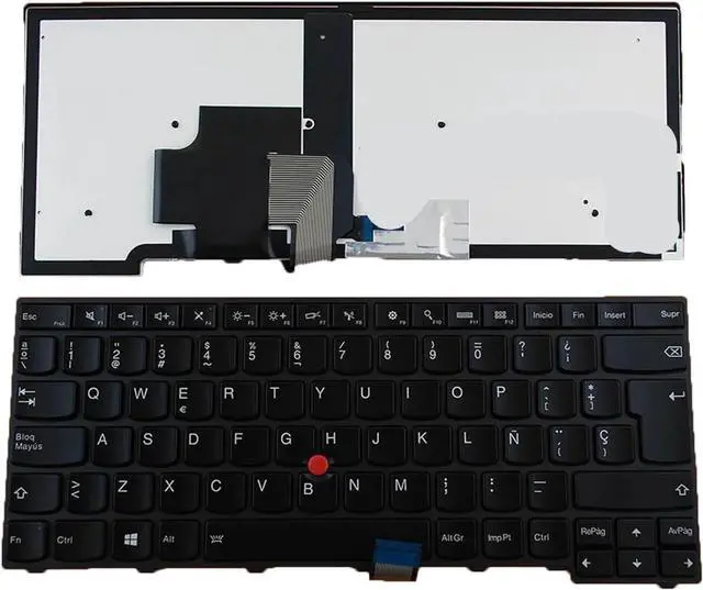 Alt view image 2 of 3 - Backlit Keyboard T440 T450 T460 T440S T450S Latin American Spanish Layout Compatible with Models 01AX313 04X0142 04X0104