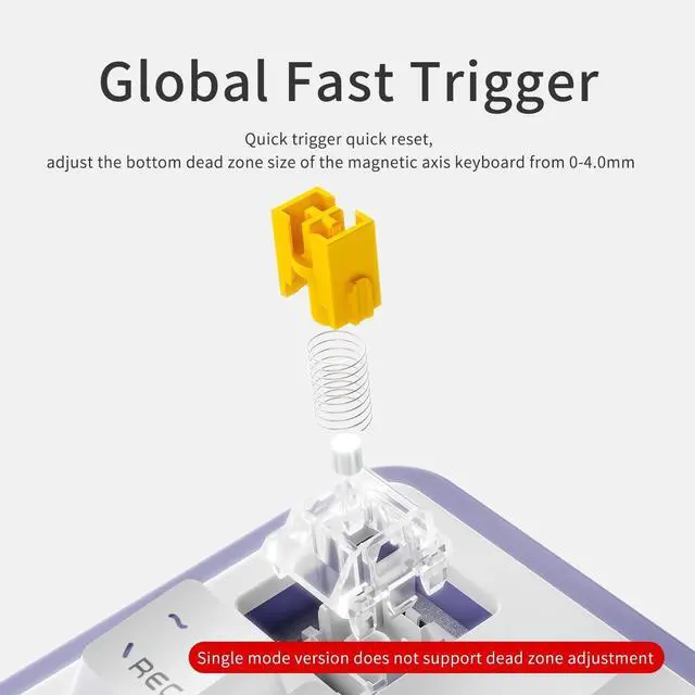 Alt view image 5 of 7 - Odpaltoy×Ajazz AK870 Rapid Trigger Keyboard Mechanical Magnetic Switch Keyboard,RGB Hot-swappable Gaming Keyboard with TFT Smart Display&Knob,Magnetic Switches (Starry Night Gray·Wired)