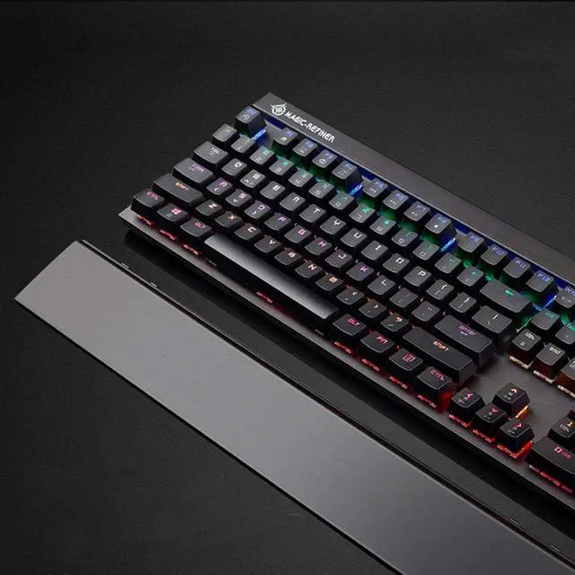 Alt view image 3 of 7 - Lihgfw Mechanical Keyboard Square Key Cap Color Backlit Gaming Keyboard Wired Mechanical Shaft Two-Color Injection Floating Key Cap Multimedia Keys Suitable for Office Gaming Enthusiasts