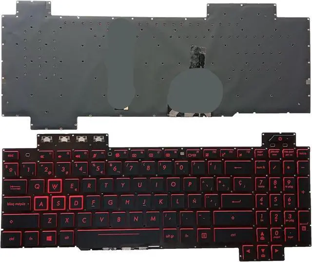 Main image of Red Backlit Spanish Keyboard Compatible with FX504 FX504GD FX504GE FX504GM Replacement