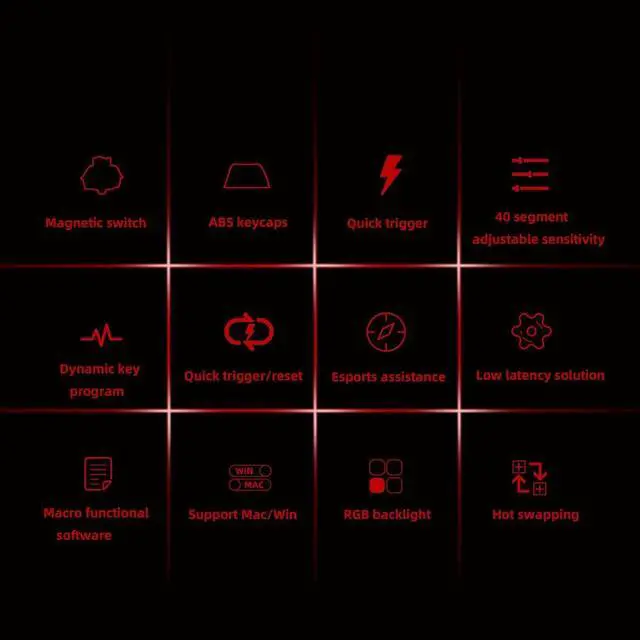 Alt view image 6 of 7 - HE65 Mechanical Keyboards Quick Activation Game Keypad with Colorful Lighting Enhances Durability for Efficient Work