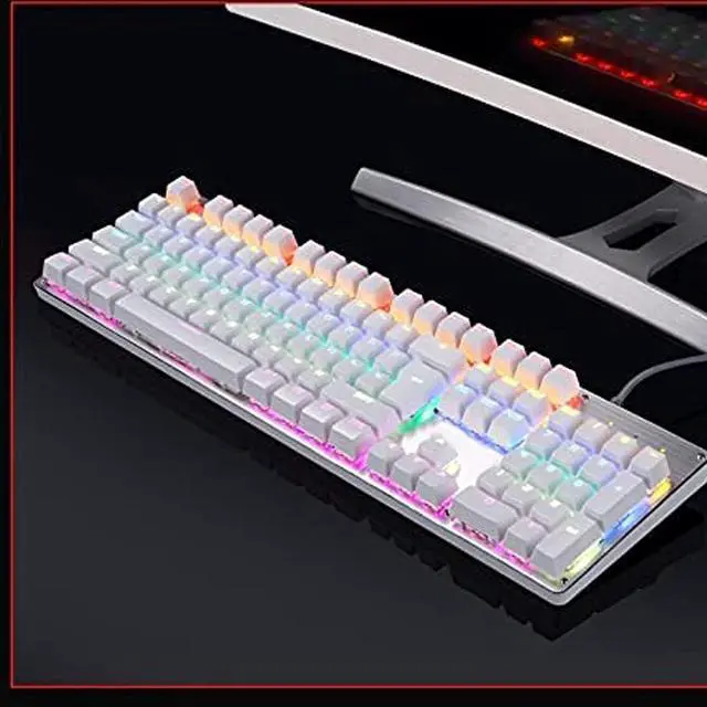 Alt view image 2 of 7 - Wired Gaming Keyboard, Mechanical Keypad, USB Interface, 13 Colors Cool Backlight Effect, for Home Office PC Game Black(Black)