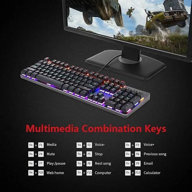 Alt view image 7 of 7 - RGB Gaming Keyboard and Backlit Mouse Combo, USB Wired Backlit Keyboard, LED Gaming Keyboard Mouse Set for Laptop PC Computer Game and Work