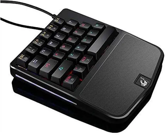 Main image of One-Hand Mechanical Keyboard, Wired Gaming Keyboard, 28-Key LED Backlight, Blue Switch, Ergonomic Wrist Strap, for PC Laptop