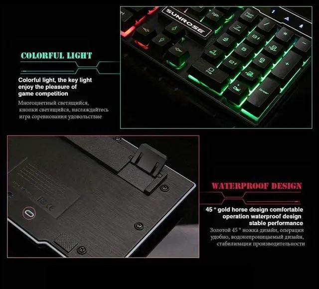 Alt view image 2 of 7 - Keyboards Keyboard& Mouse USB 180 Keys Backlight Mechanical Wired Gaming Keyboard Mouse Set for PC