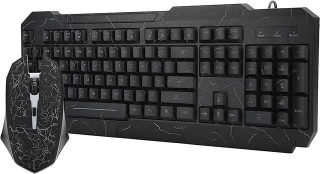 Alt view image 2 of 7 - NCRD Gaming Keyboard and Mouse Combo Wired Mechanical Feel RGB LED Backlit Keyboard 1600 DPI Gaming Mouse (Keyboard Mouse Combo)