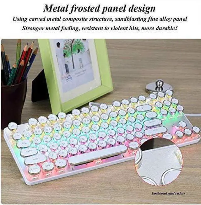 Alt view image 2 of 6 - Computer Keyboard,Mechanical Gaming Keyboard 87 Key Mechanical Computer Keyboard,Ultra-Thin, USB Computer Keyboard with Splash-Proof Design (Color : Black)