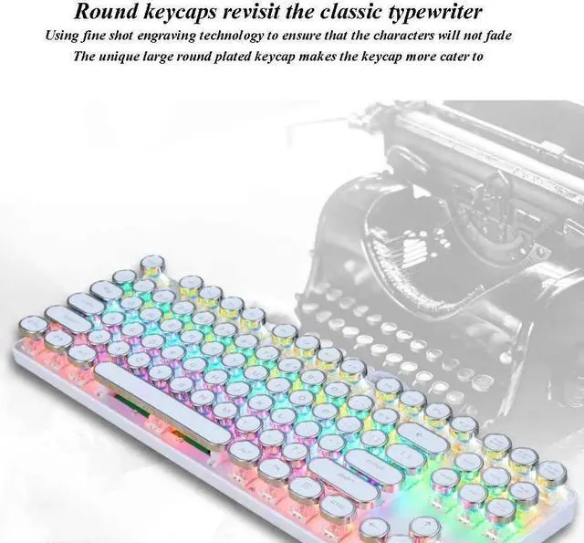 Alt view image 3 of 6 - Computer Keyboard,Mechanical Gaming Keyboard 87 Key Mechanical Computer Keyboard,Ultra-Thin, USB Computer Keyboard with Splash-Proof Design (Color : Black)