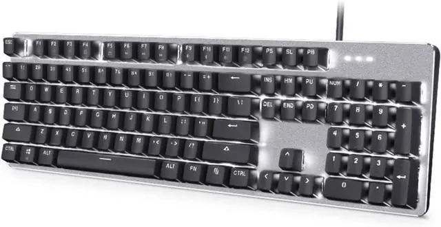 Main image of QIYUDS LED Backlit Wired Computer Keyboard, Keyboard for Windows/PC/Laptop/Desktop, Wired Keyboard with Red Switches for Windows Gaming PC