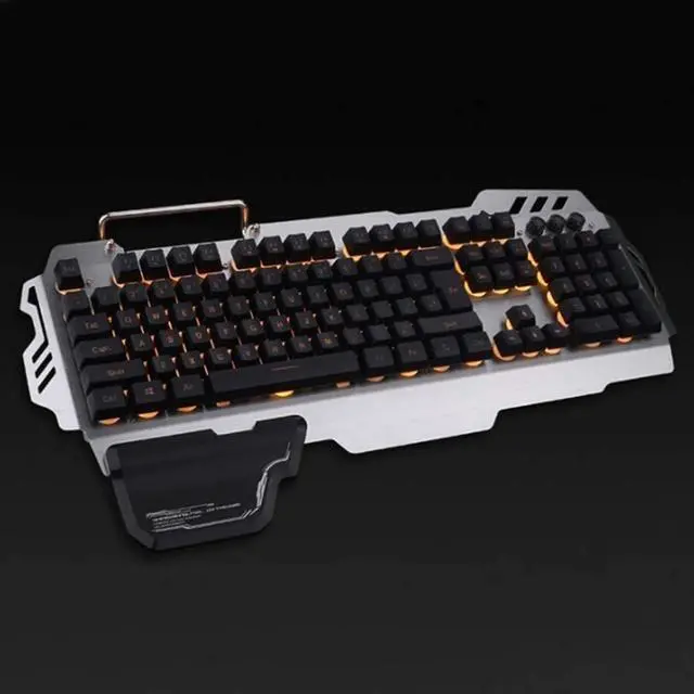 Alt view image 5 of 6 - Keyboard Rainbow Backlit Wired Gaming Keyboard Mouse Combo, LED Backlight 104 Keys USB Ergonomic Wrist Rest Keyboard,for Computer Game and Work