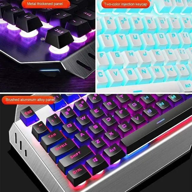 Alt view image 7 of 7 - Keyboard Mouse Combo, Gaming Keyboard and Mouse Combo Large Mouse Pad Mechanical Feel RGB Backlit 3200 DPI Mouse for Windows,Computer,PC,Notebook,Laptop (Color : Black)