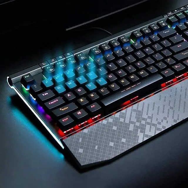 Alt view image 4 of 7 - Feiyx Wired Gaming Keyboard,Backlit Gaming Keyboard Wrist Rest for Windows PC Gamers