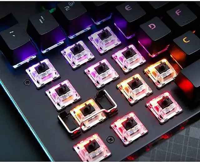 Alt view image 5 of 7 - Feiyx Wired Gaming Keyboard,Backlit Gaming Keyboard Wrist Rest for Windows PC Gamers