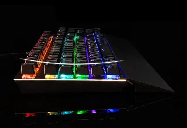 Alt view image 5 of 6 - QINERSAW Mechanical Gaming Keyboard, LED Rainbow Gaming Backlit, 104 Anti-ghosting Keys, Multimedia Control for PC and Desktop Computer