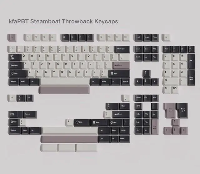 Alt view image 7 of 7 - kfaPBT Steamboat Throwback Keycap Set for Mechanical Keyboard, 135 Keys Set Custom Keycap Set, Cherry Profile, Compatiable with 100%, 75%, 65%, 60% Keyboards