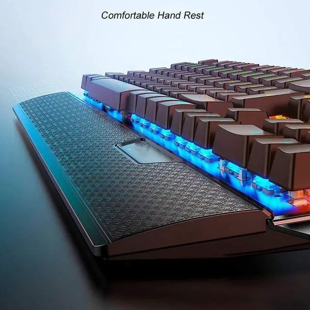 Alt view image 2 of 4 - Gaming Keyboard  IP42 Dust and Water Resistance Programmable  Dedicated Media Keys - Detachable Palm Rest Included