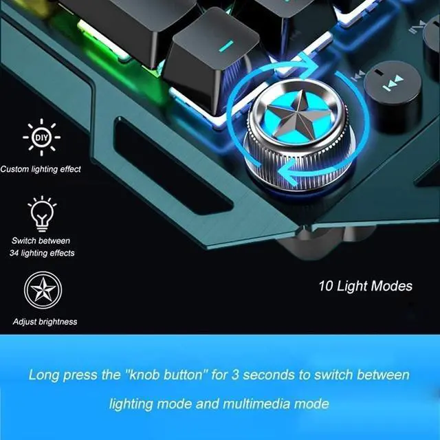 Alt view image 3 of 4 - Gaming Keyboard  IP42 Dust and Water Resistance Programmable  Dedicated Media Keys - Detachable Palm Rest Included