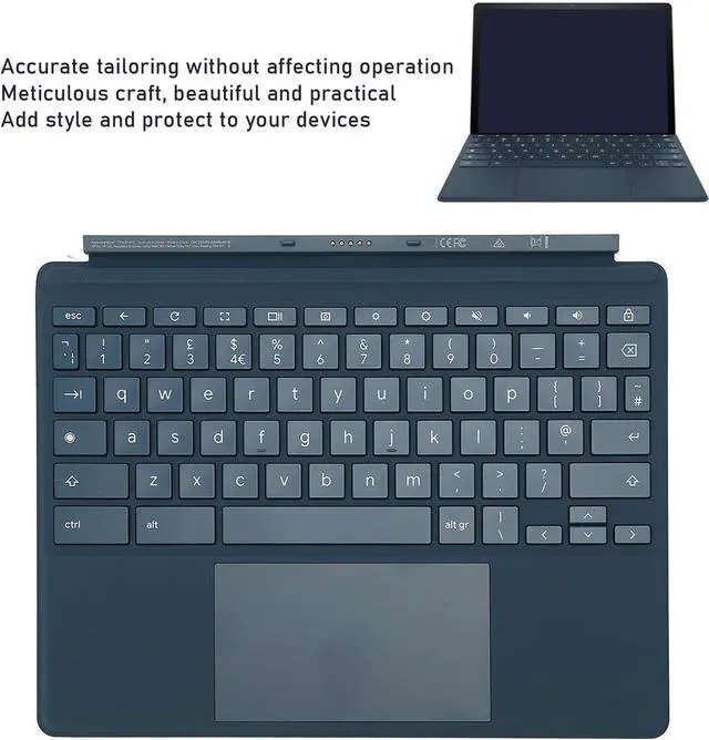 Alt view image 5 of 7 - Magnetic Gaming Keyboard - TPN H101K Keyboard for Chromebook x2 11 da0023dx, Magnetic Keyboard for Chromebook X2 11 Da0023dx 11in Touchscreen Tablet