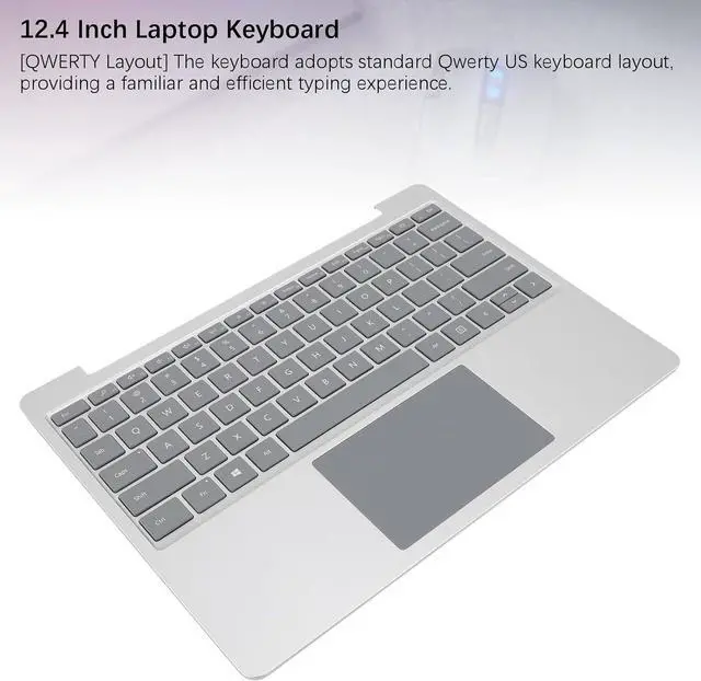 Alt view image 4 of 7 - Zopsc Bluetooth Keyboard with Touchpad for Go 1943, Ultra Slim Tablet Keyboard with Touchpad for Go 1943 12.4inch Laptop, Portable Bluetooth Keyboard Replacement