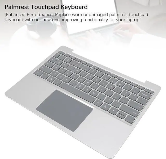 Alt view image 3 of 7 - Zopsc Bluetooth Keyboard with Touchpad for Go 1943, Ultra Slim Tablet Keyboard with Touchpad for Go 1943 12.4inch Laptop, Portable Bluetooth Keyboard Replacement
