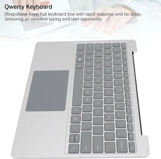 Alt view image 7 of 7 - Zopsc Bluetooth Keyboard with Touchpad for Go 1943, Ultra Slim Tablet Keyboard with Touchpad for Go 1943 12.4inch Laptop, Portable Bluetooth Keyboard Replacement