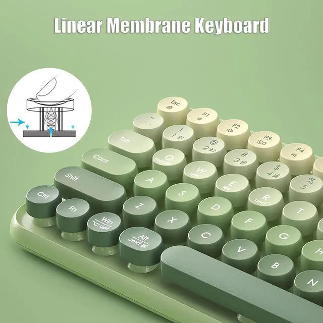 Alt view image 4 of 7 - Tri-Mode Typewriter Style Keyboard with Tri-Mode Numpad