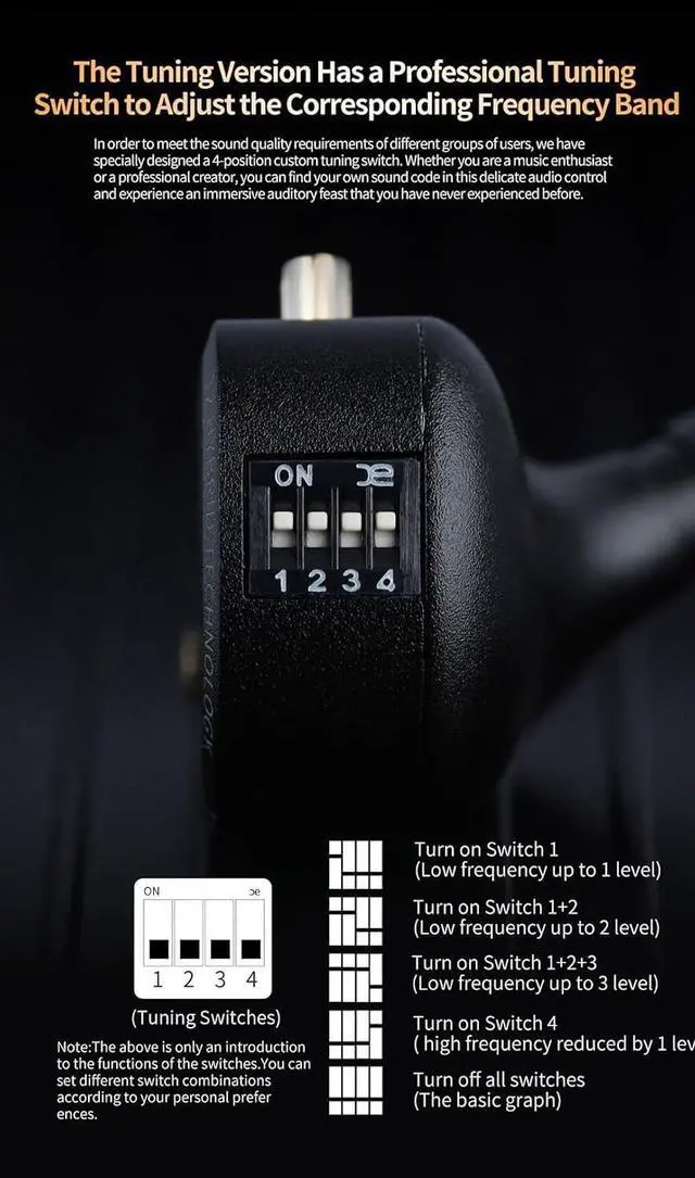 Alt view image 3 of 7 - KZ ZS12 PRO X in Ear Monitor with Adjust Tuning Switch Earphone,KZ ZS10 PRO X Upgraded Version 1DD+5BA HiFi Wired Earbuds Noise Cancelling Earphone with Full Metal Cavity for Musicians/Singers