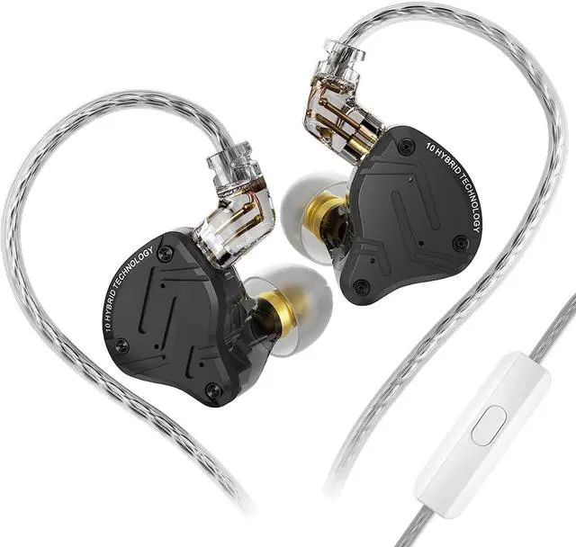 Main image of KZ ZS10 PRO X in Ear Monitor, Upgraded 4BA+1DD KZ Multi Driver HiFi in Ear Headphones IEM, Wired Earbuds with Alloy Faceplace Detachable Silver-Plated Cable for Singers Musicians