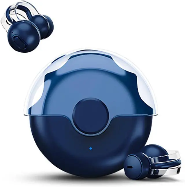 Main image of Open Ear Headphones Wireless Bluetooth Clip on Wireless Earbuds Bluetooth Workout Headphones for Men, 56Hrs Charging case IPX5 Waterproof Wireless Earbuds Running for iPhone (Blue)