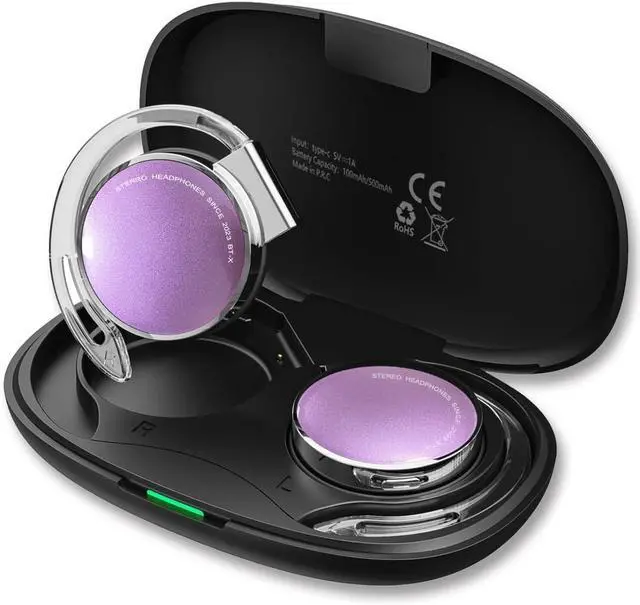 Main image of Clip on Headphones Bluetooth V5.3, On Ear Headphones Wireless with Earhooks, Open Ear Headphones, Sports Headset Bluetooth with 4 Microphones, Earphones Noising Cancelling/Long Battery Life