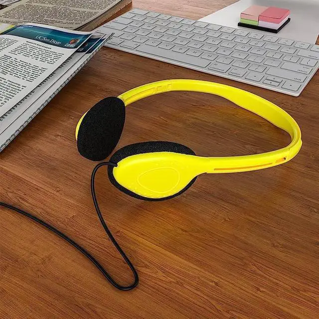 Alt view image 5 of 7 - Maeline Bulk Classroom Student Headphones On Ear Stereo Headphones Adjustable Band & Foam Cushions for Kids Online Learning, Library, School, Airplane, Travel - 3.5mm Plug - 200 Pack - Multi