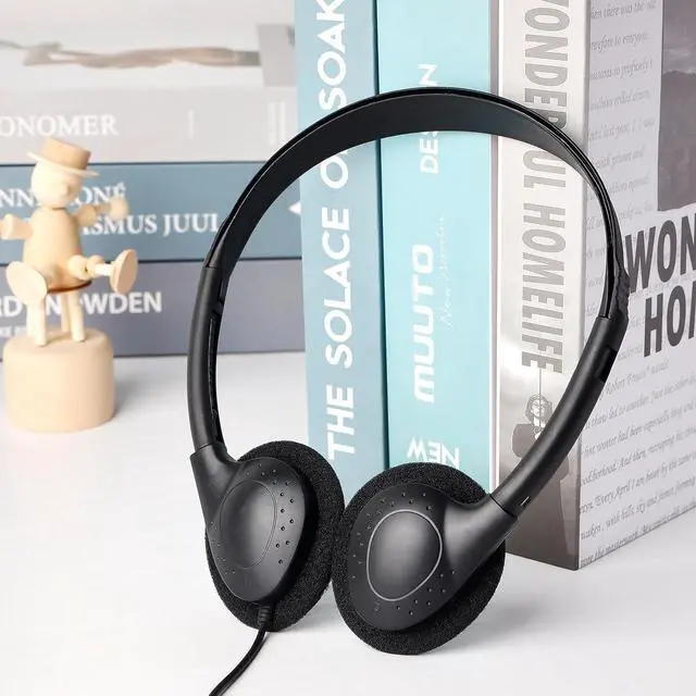 Alt view image 5 of 7 - Kids Headphones Bulk for School Classroom 100 Pack,Wholesale Wired Headphones for Kids Students Child Toddler Teens boy Girl 3.5mm Jack for Library Airplane (Black)