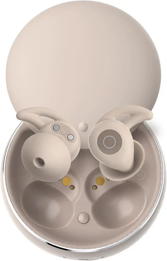 Main image of Sleepals Micro Sleep Earbuds for Side Sleepers, Sleep Headphones with Noise Reduction, Soft and Snug Fit Overnight, Slim and Light, 28hr Play with Travel Charging Case (Off-White)