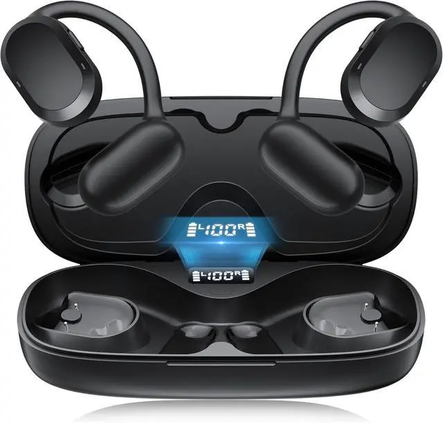 Main image of Open Ear Headphones, Open Ear Earbuds, IPX7 Waterproof, Bluetooth 5.3 True Wireless Sports Over Ear Earbuds with Earhooks, Built-in Mic, Crystal-Clear Calls for Running Workout Cycling Driving