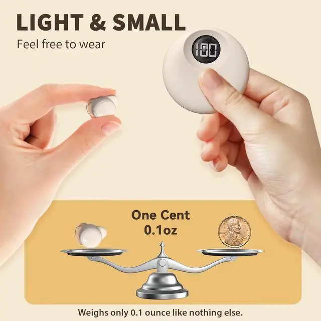 Alt view image 2 of 7 - ANSTEN Sleep Headphones, Small Invisible Noise Cancelling Sleep Earbuds, Sleep Earbuds for Side Sleepers, Hidden Earplugs for Sleep, Digital Power Display, Ear Buds for Sleeping, Working, Hiking