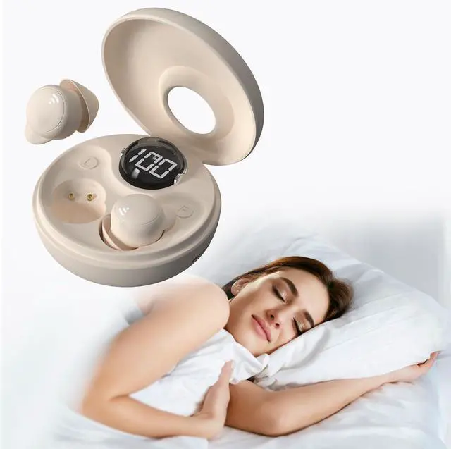 Main image of ANSTEN Sleep Headphones, Small Invisible Noise Cancelling Sleep Earbuds, Sleep Earbuds for Side Sleepers, Hidden Earplugs for Sleep, Digital Power Display, Ear Buds for Sleeping, Working, Hiking