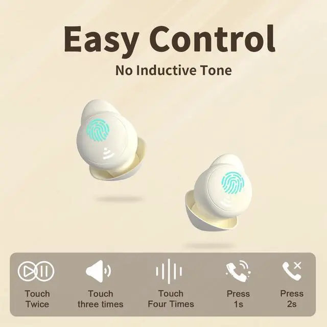 Alt view image 6 of 7 - ANSTEN Sleep Headphones, Small Invisible Noise Cancelling Sleep Earbuds, Sleep Earbuds for Side Sleepers, Hidden Earplugs for Sleep, Digital Power Display, Ear Buds for Sleeping, Working, Hiking