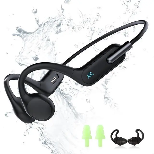 Main image of Waterproof Swimming Headphones IPX8, Bone Conduction Underwater Headphones with MP3 Player 32GB Memory, Bluetooth 5.3 Wireless Open-Ear for Swimming Running Cycling Gym