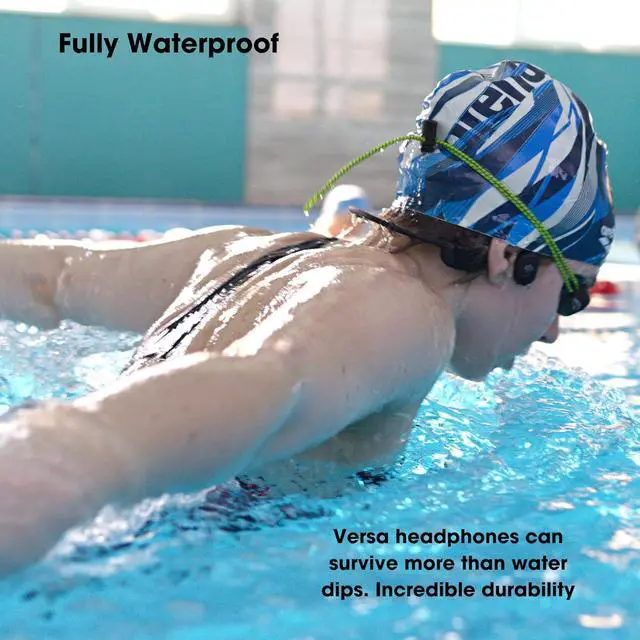 Alt view image 5 of 6 - FlowMotion Versa Kids Open-Ear Black Headphones for Kids, Bone Conduction Headphones, Internal Storage 32G MP3 Player, Wireless, Bluetooth, Waterproof